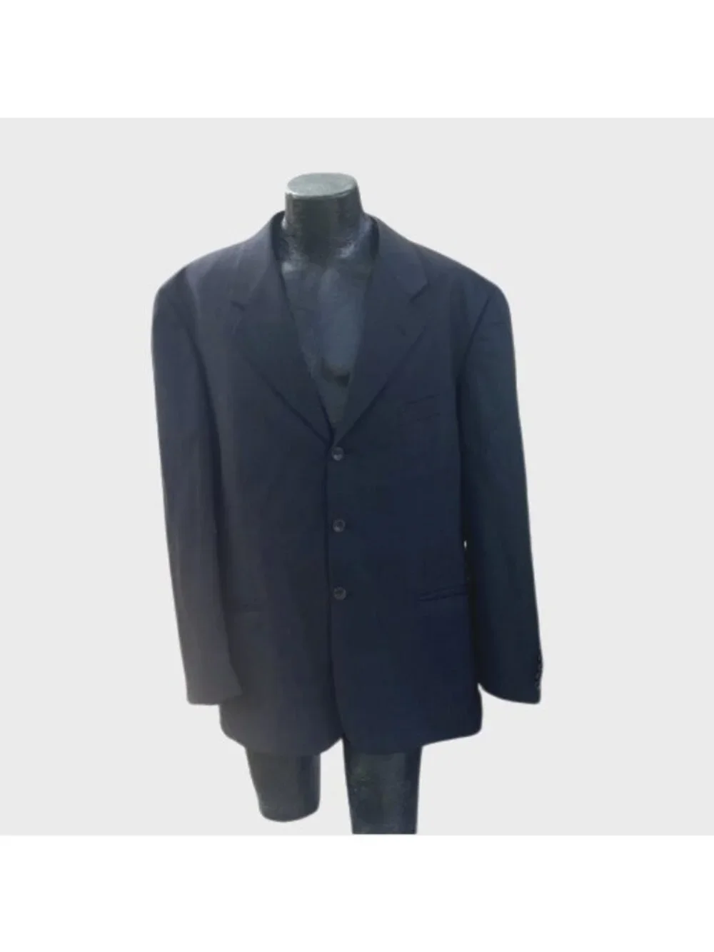 Ermenegildo Zegna Mens Size 40 Midnight Navy Super 100s Wool Blazer Italy